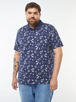 Polo de piqué de algodón de manga corta