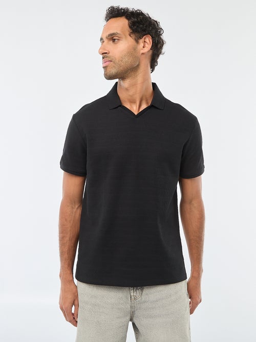 Polo de piqué de algodón de manga corta - Kiabi