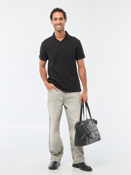 Polo de piqué de algodón de manga corta - Kiabi