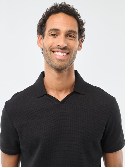 Polo de piqué de algodón de manga corta - Kiabi