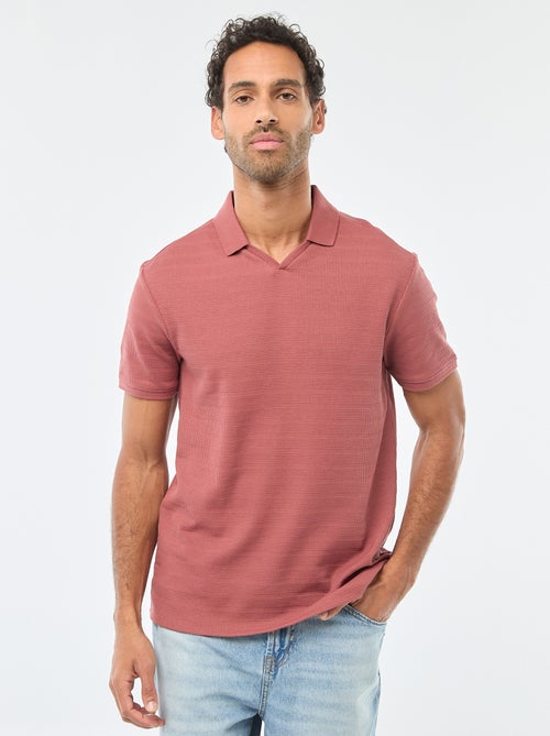 Polo de piqué de algodón de manga corta - Kiabi