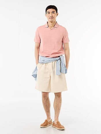 Polo de piqué de algodón de manga corta