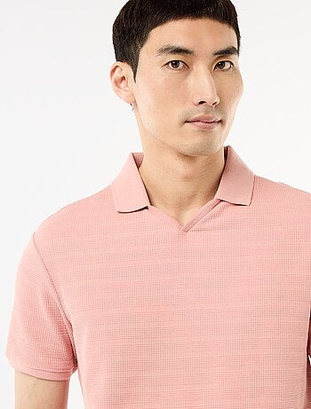 Polo de piqué de algodón de manga corta