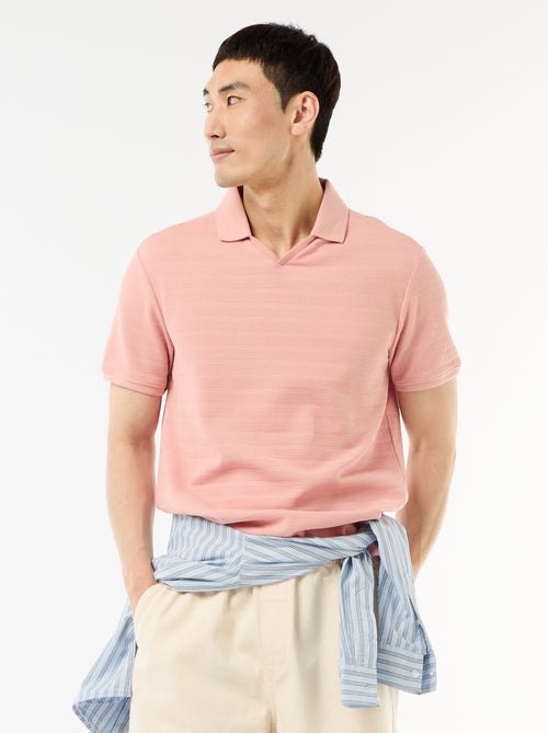 Polo de piqué de algodón de manga corta - Kiabi