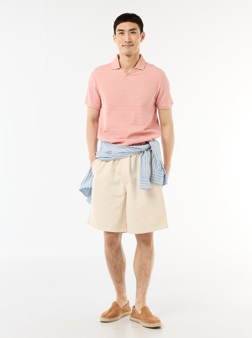 Polo de piqué de algodón de manga corta - Kiabi