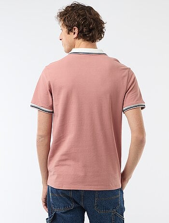 Polo de piqué de algodón de manga corta