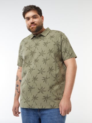 Polo de piqué de algodón de manga corta