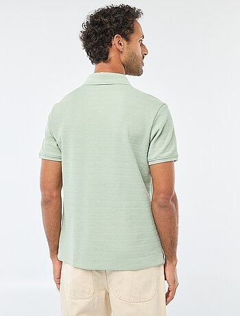 Polo de piqué de algodón de manga corta