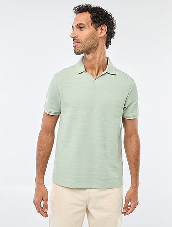Polo de piqué de algodón de manga corta