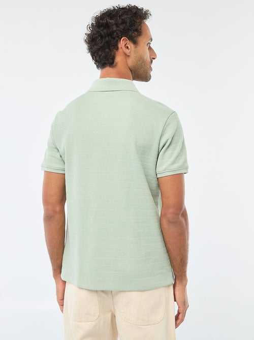 Polo de piqué de algodón de manga corta - Kiabi