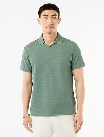Polo de piqué de algodón de manga corta