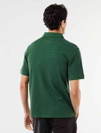 Polo de piqué de algodón de manga corta