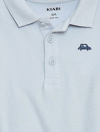 Polo de piqué de algodón de manga larga