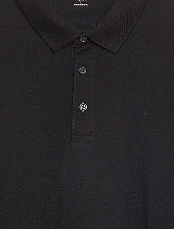 Polo de piqué de algodón de manga larga