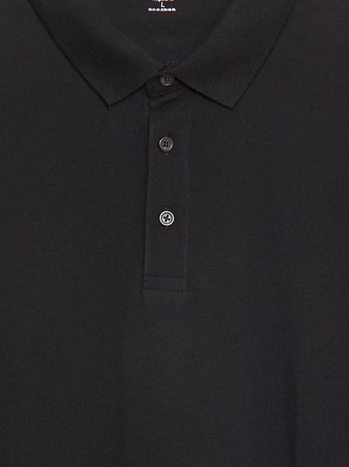 Polo de piqué de algodón de manga larga - Kiabi