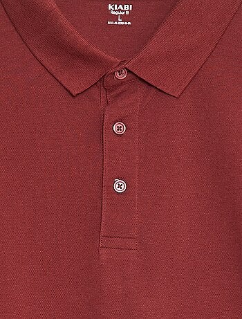 Polo de piqué de algodón de manga larga