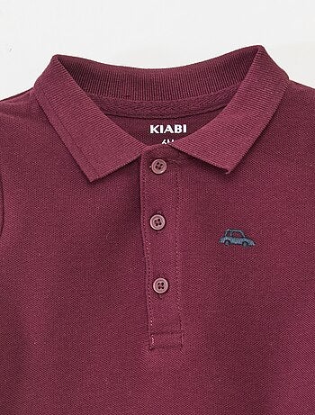 Polo de algodón piqué de manga larga