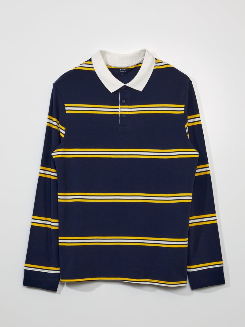 Polo de piqué de algodón estilo rugby AMARILLO - Kiabi