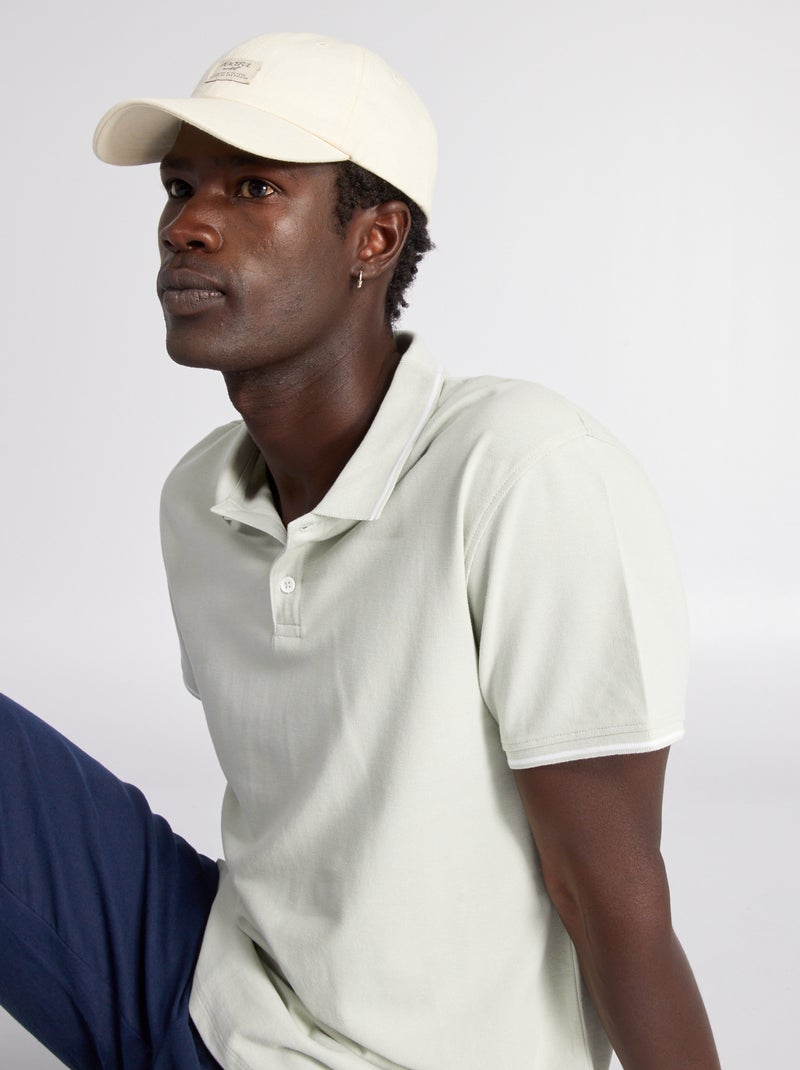 Polo de piqué de algodón gris mercurio - Kiabi