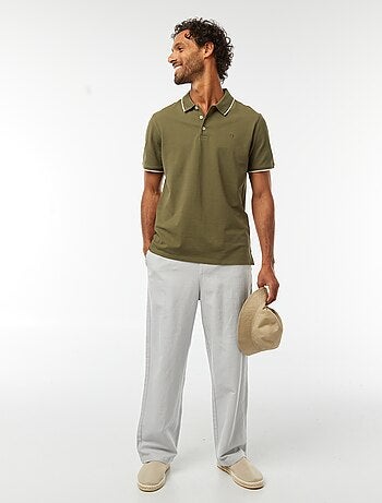 Polo de piqué de algodón