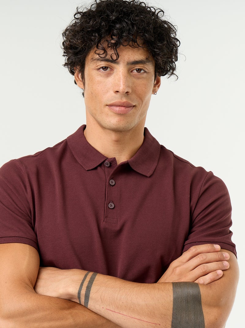 Polo de piqué de algodón Purpura - Kiabi