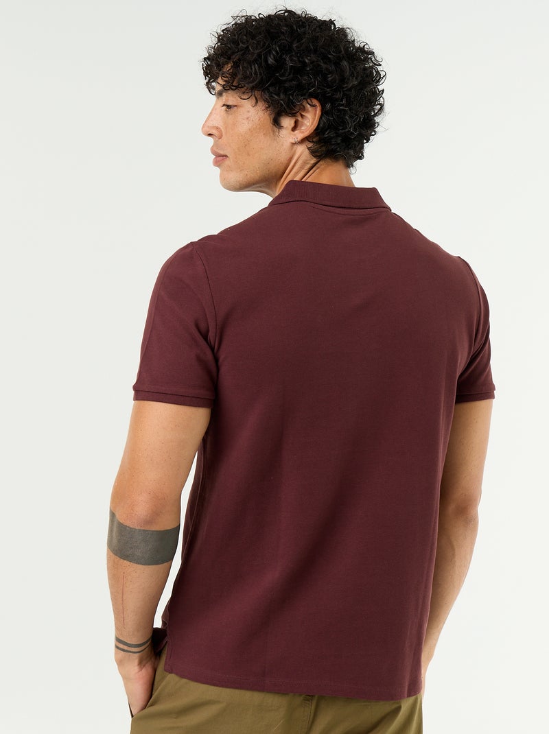 Polo de piqué de algodón Purpura - Kiabi