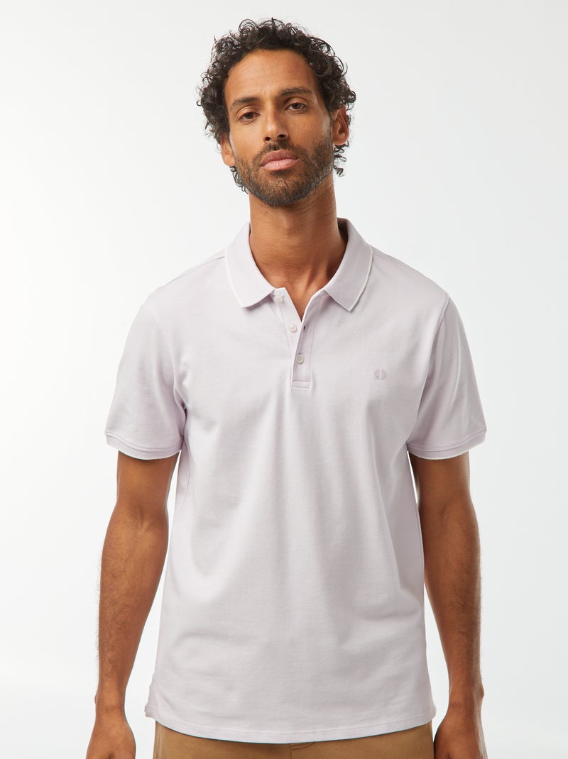 Polo de piqué de algodón Purpura - Kiabi