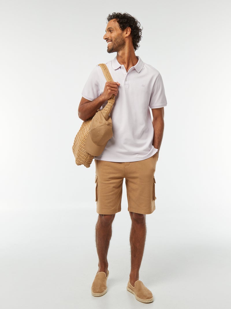 Polo de piqué de algodón Purpura - Kiabi