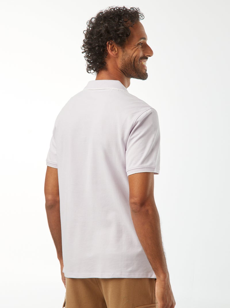 Polo de piqué de algodón Purpura - Kiabi