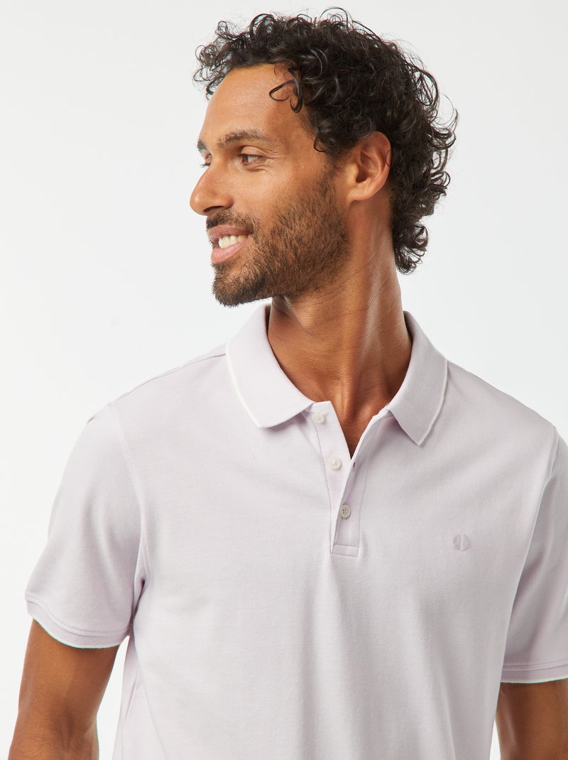 Polo de piqué de algodón Purpura - Kiabi