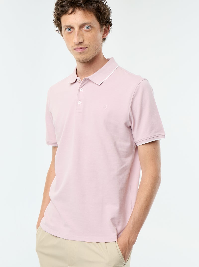 Polo de piqué de algodón Purpura - Kiabi