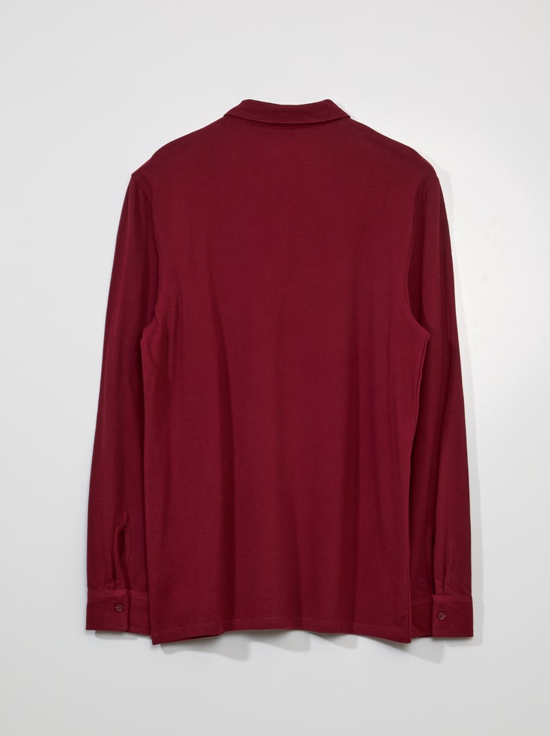 Polo de piqué de algodón ROJO - Kiabi