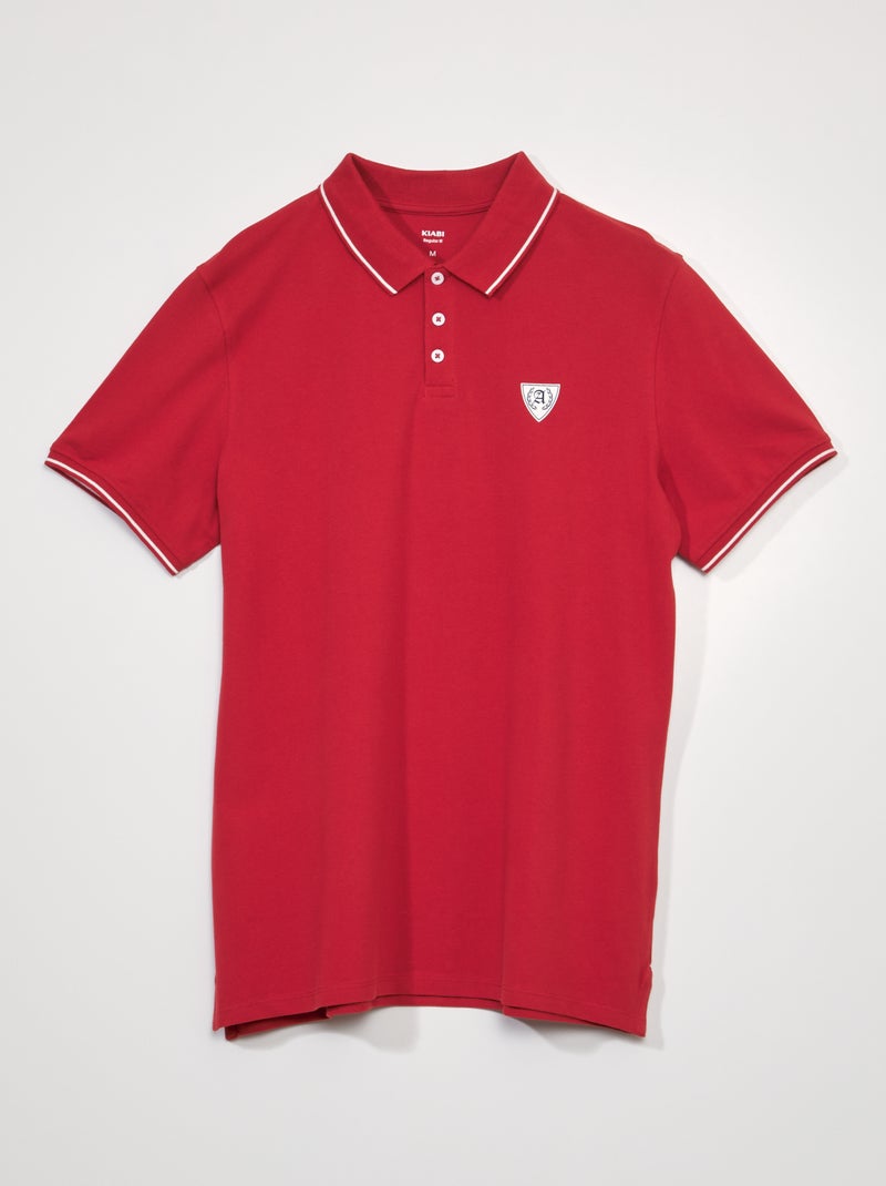 Polo de piqué de algodón ROJO - Kiabi