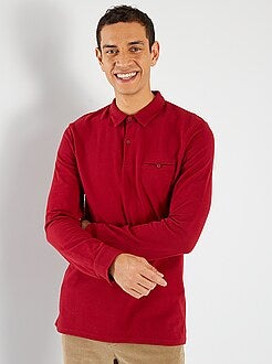Camisetas de manga larga para hombre - rojo - Kiabi