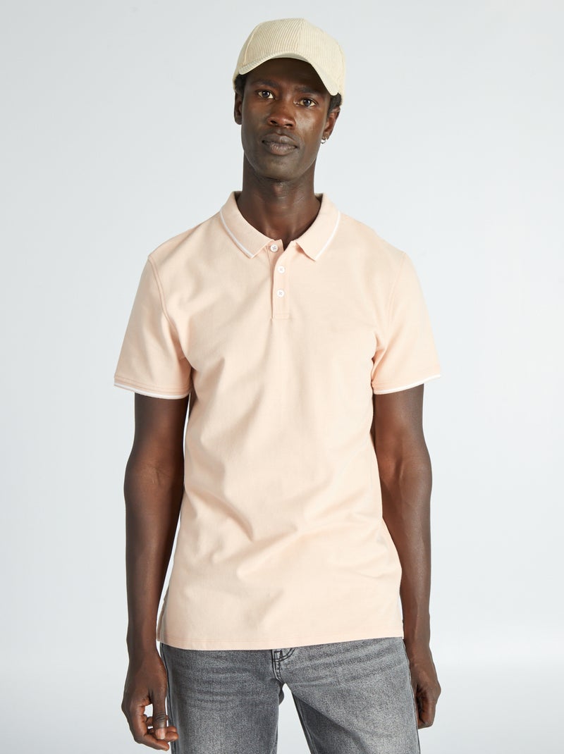Polo de piqué de algodón ROSA - Kiabi
