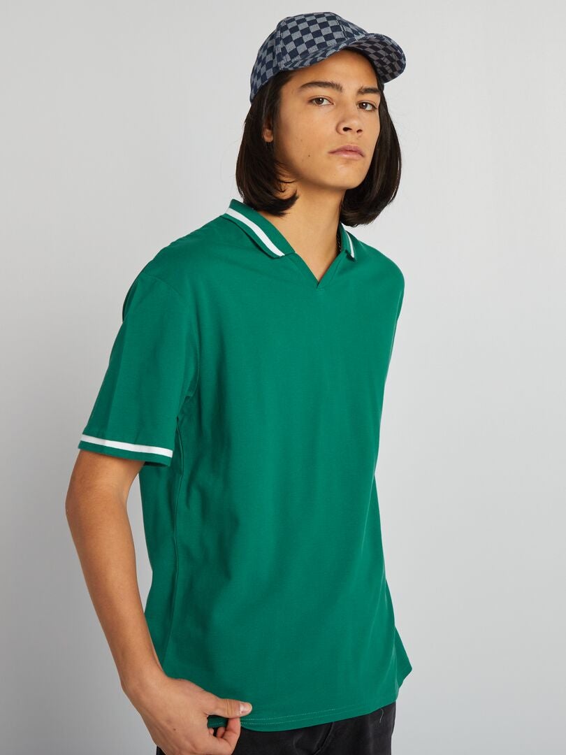 Polo de piqué de algodón VERDE Kiabi nu€