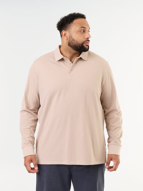 Polo de piqué de manga larga - Kiabi