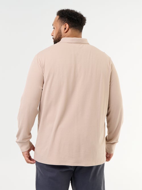 Polo de piqué de manga larga - Kiabi