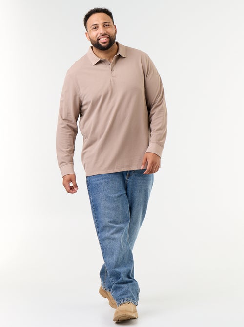 Polo de piqué de manga larga - Kiabi