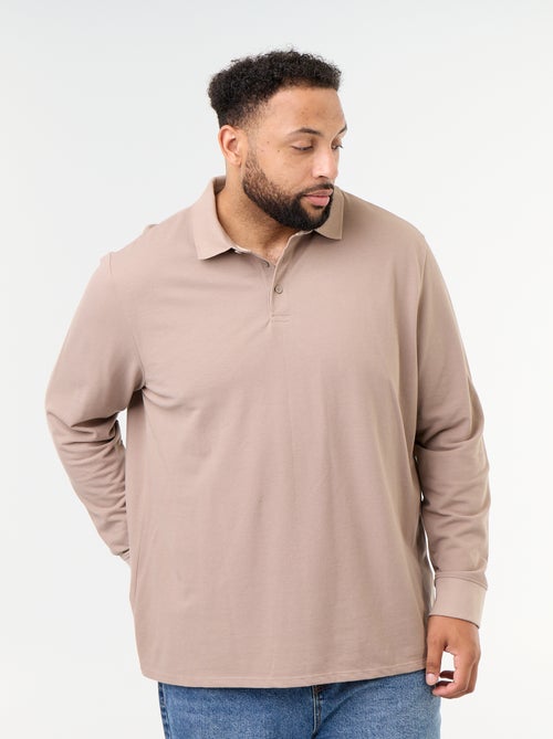 Polo de piqué de manga larga - Kiabi