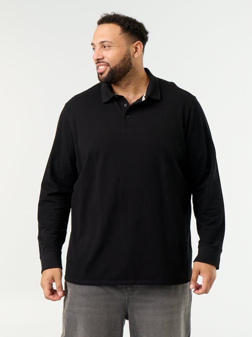 Polo de piqué de manga larga - Kiabi