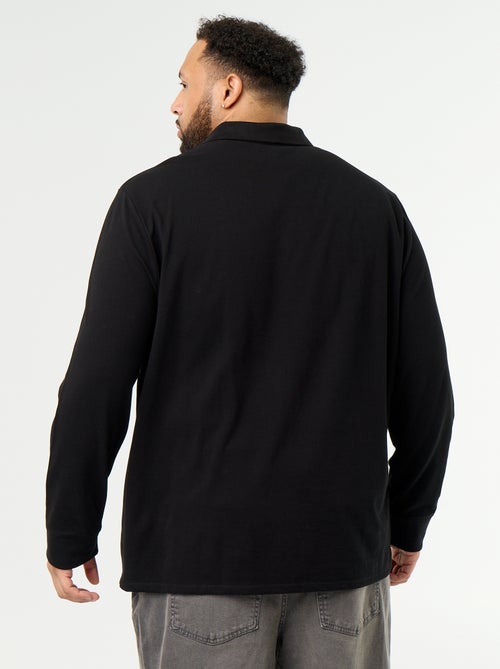 Polo de piqué de manga larga - Kiabi