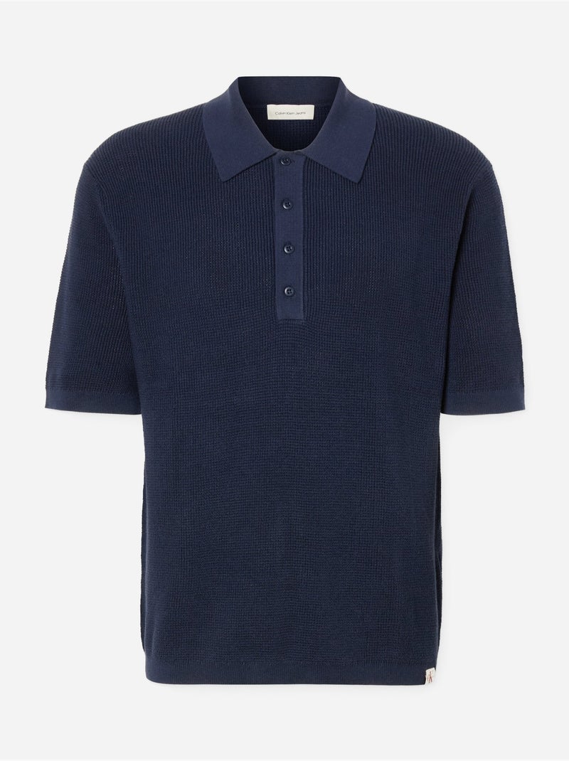 Polo de punto - Calvin Klein Azul oscuro - Kiabi