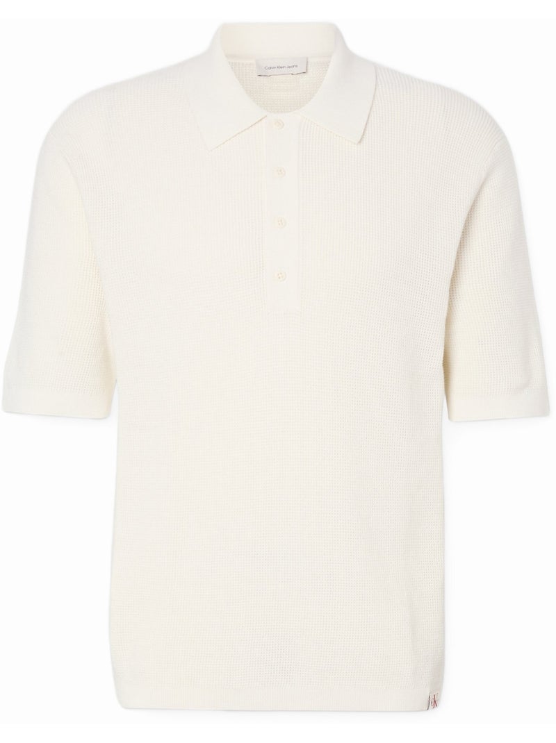Polo de punto - Calvin Klein Blanco roto - Kiabi