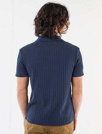 Polo de punto calado con diseño original