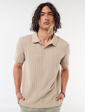Polo de punto calado con diseño original