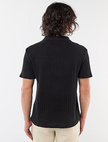 Polo de punto calado con diseño original