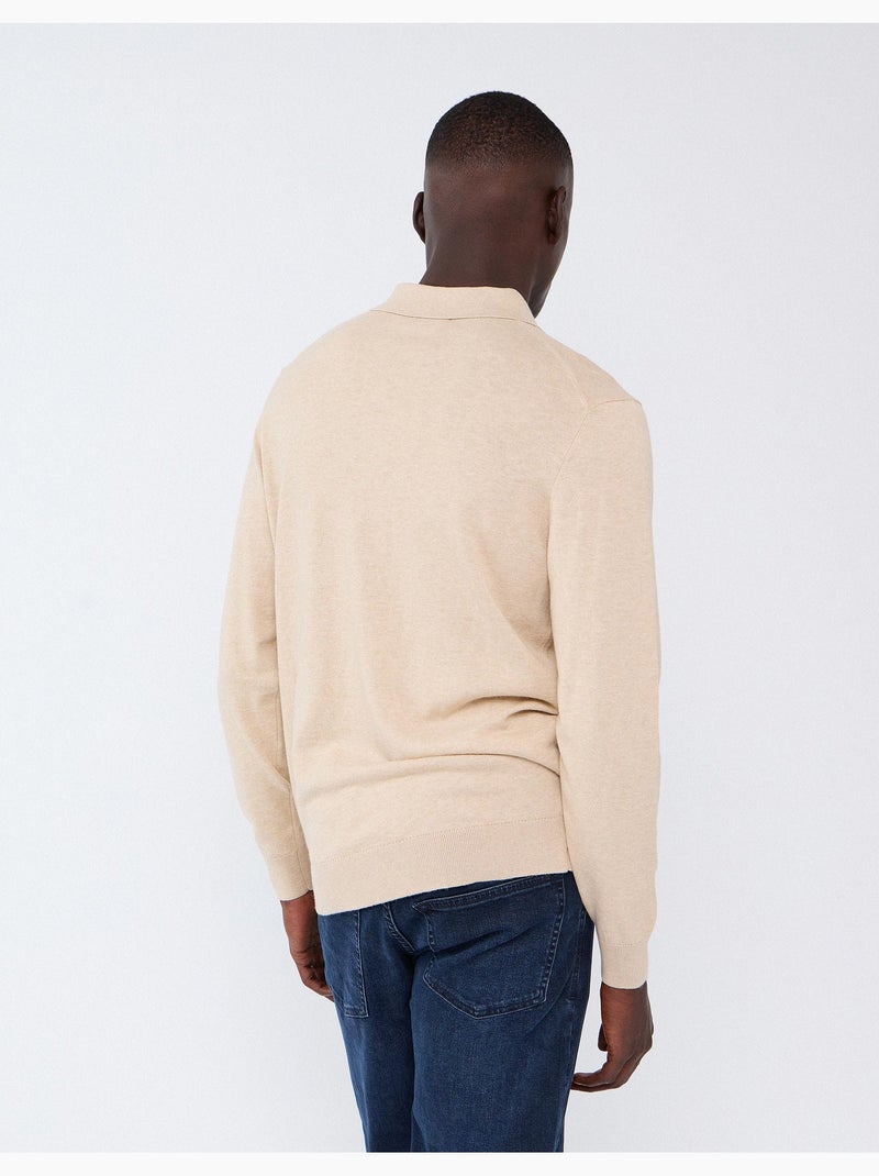 Polo de punto con cachemira, mo fashion Beige - Kiabi