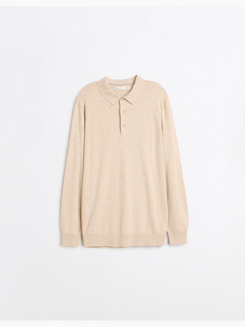 Polo de punto con cachemira, mo fashion Beige - Kiabi