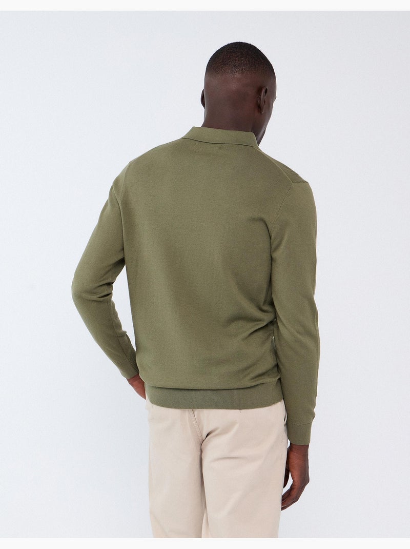 Polo de punto con cachemira, mo fashion Verde - Kiabi
